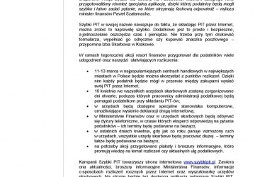Informacja Urzędu Skarbowego - Szybki PIT