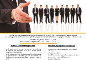 „Kompleksowe wsparcie osób zwolnionych i zagrożonych zwolnieniem z pracy z obszaru Powiatu Nowosądeckiego”
