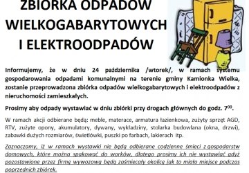 ZBIÓRKA ODPADÓW WIELKOGABARYTOWYCH I ELEKTROODPADÓW