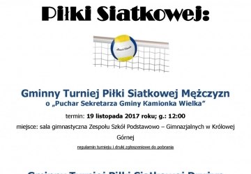 Gminne Turnieje Piłki Siatkowej