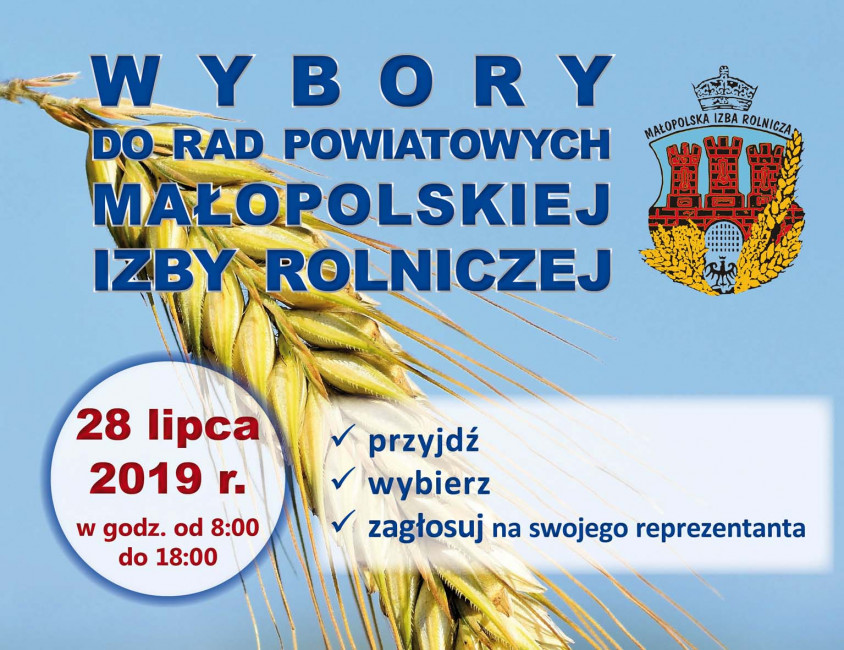WYBORY DO RAD POWIATOWYCH MAŁOPOLSKIEJ IZBY ROLNICZEJ
