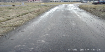 Droga „Od Michalika do Rumina” w Kamionce Małej przed remontem