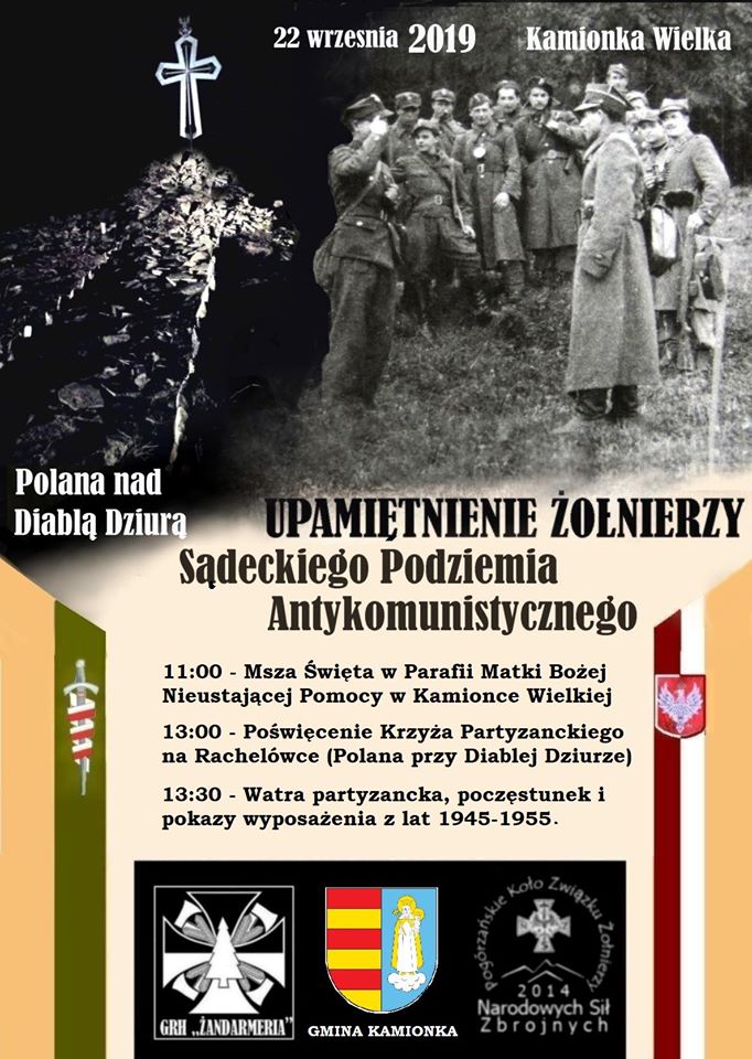 UPAMIĘTNIENIE ŻOŁNIERZY SĄDECKIEGO PODZIEMIA ANTYKOMUNISTYCZNEGO