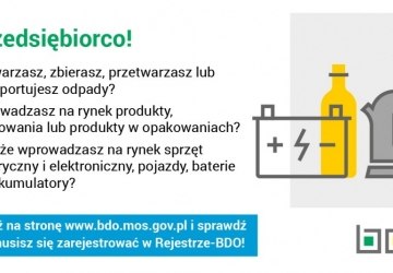 Uwaga przedsiębiorcy - obowiązek wpisu do Rejestru BDO do końca 2019 roku