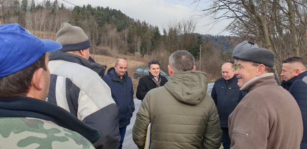 Wizja lokalna na drodze Wolniki w Mszalnicy