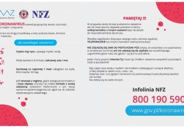 KORONAWIRUS - INFORMACJA NFZ