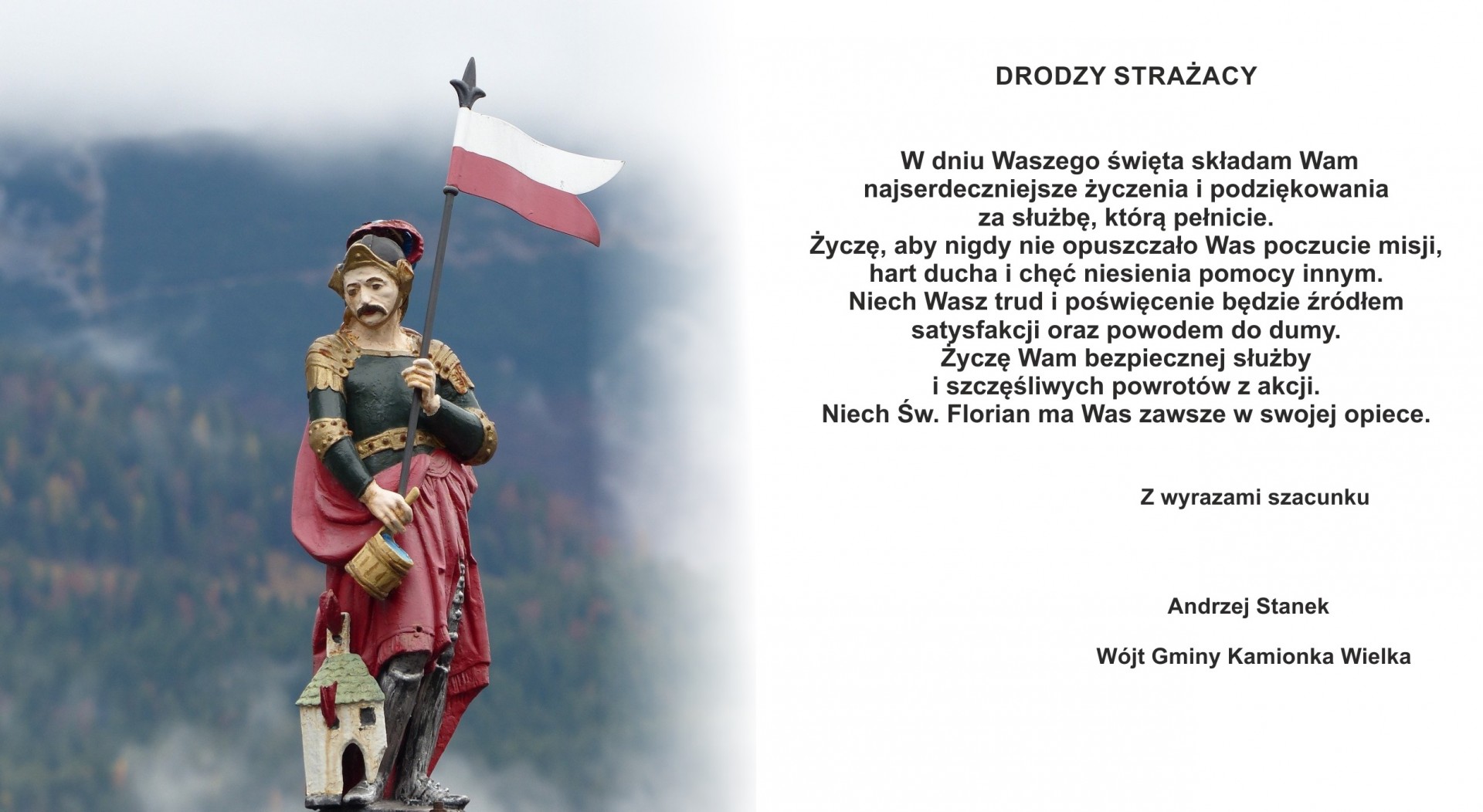 ŻYCZENIA Z OKAZJI DNIA STRAŻAKA