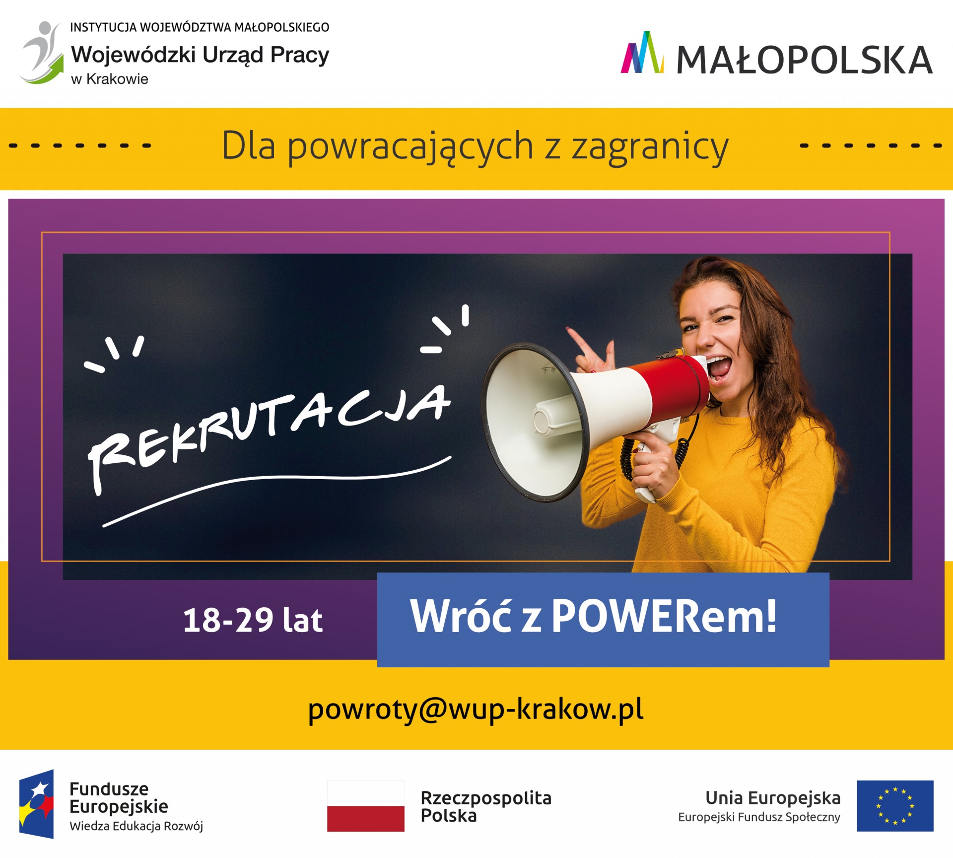 Projekt „Wróć z POWERem!” pomaga powracającym z zagranicy!