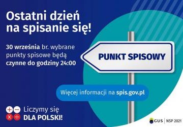 30 września 2021 r. to ostatni dzień na spisanie się w Narodowym Spisie Powszechnym Ludności i Mieszkań 2021.