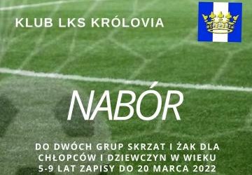 LKS Królovia ogłasza nabór do grup skrzat i żak