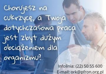 Materiał prasowy PFRON - komunikat dla osób chorujących na cukrzycę