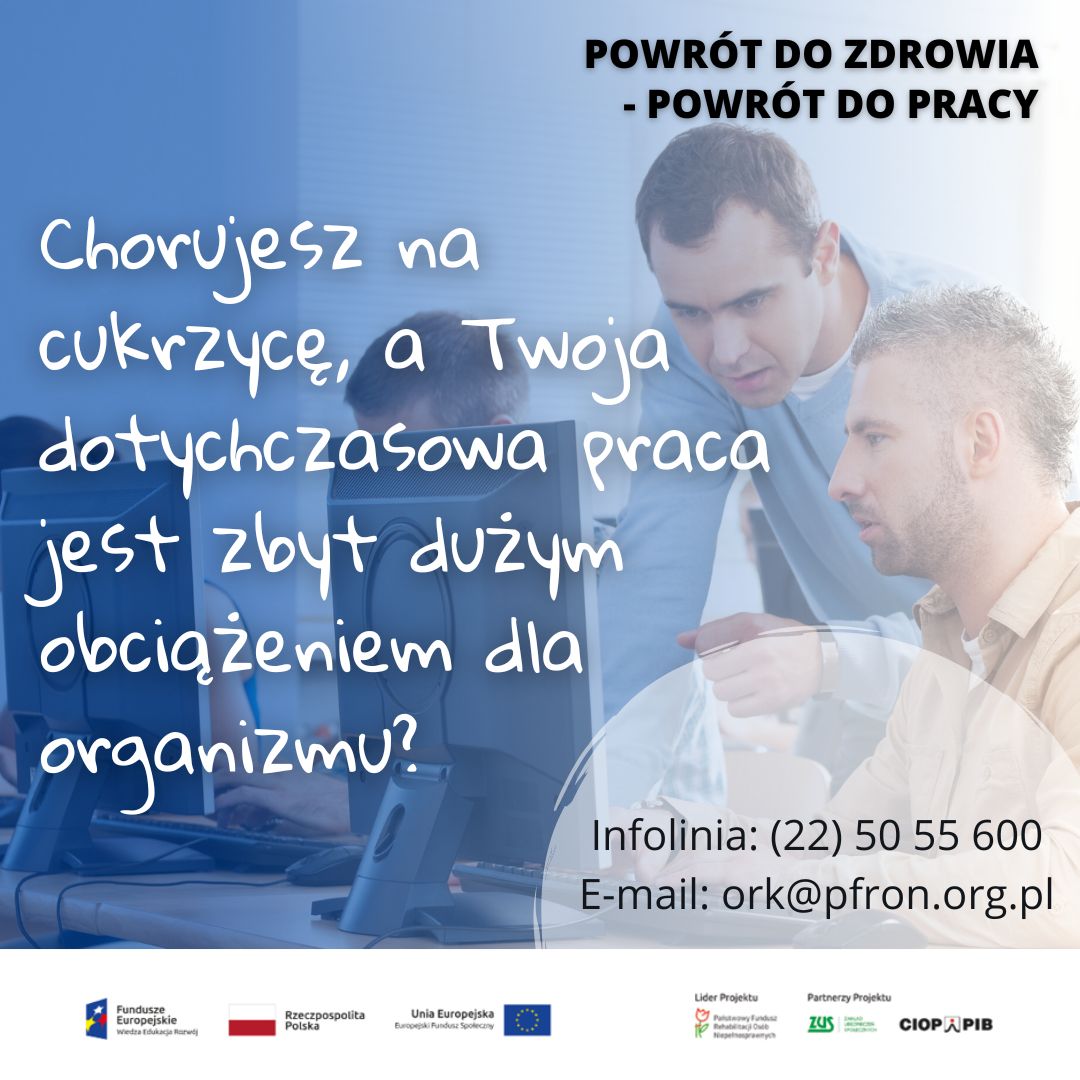 Materiał prasowy PFRON - komunikat dla osób chorujących na cukrzycę