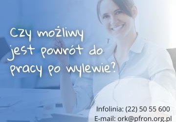 Materiał prasowy PFRON - komunikat dla osób do wylewie