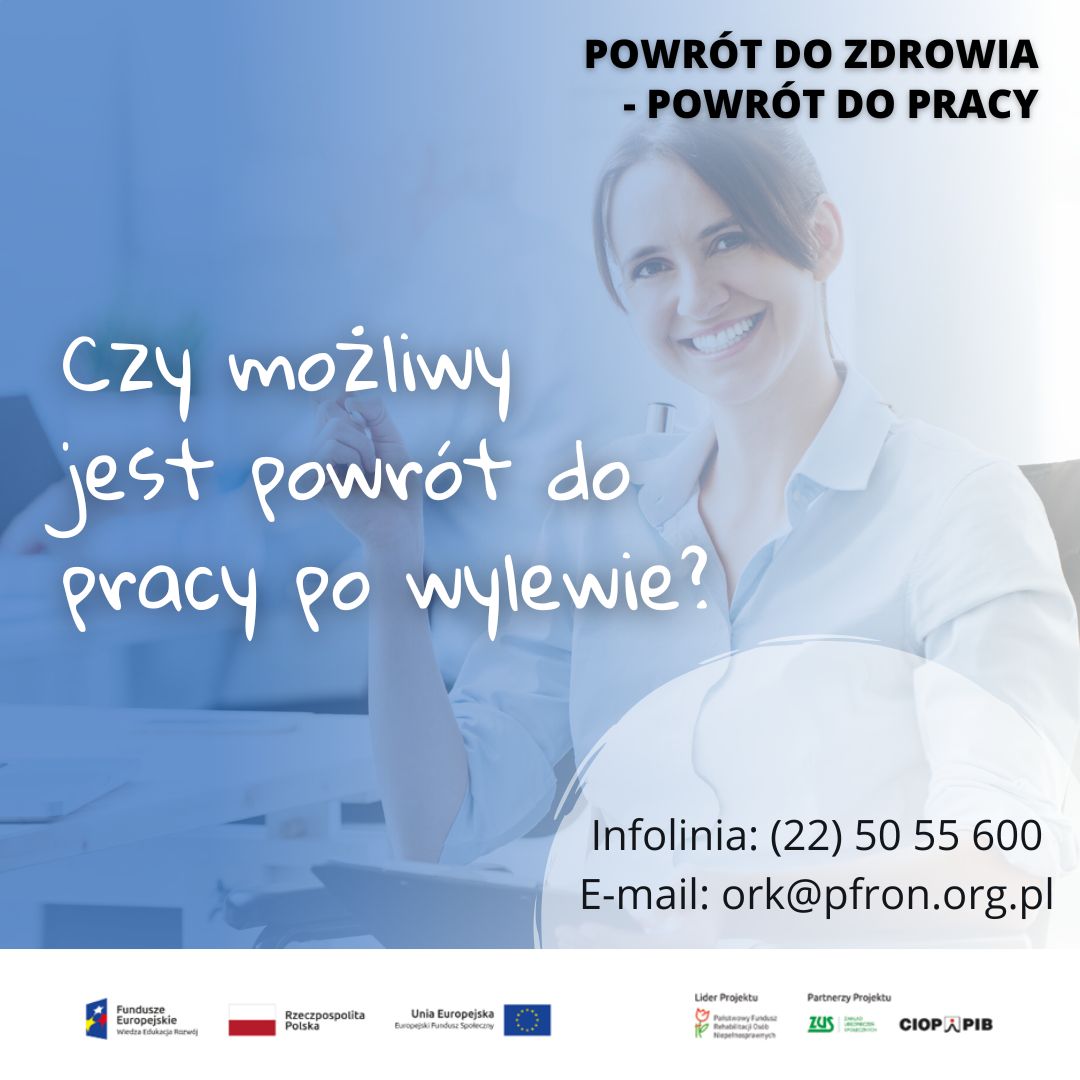 Materiał prasowy PFRON - komunikat dla osób do wylewie