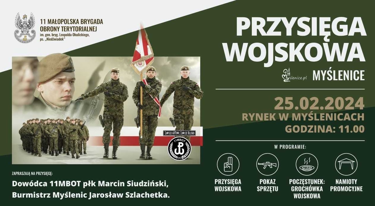 Przysięga Małopolskich Terytorialsów w Myślenicach