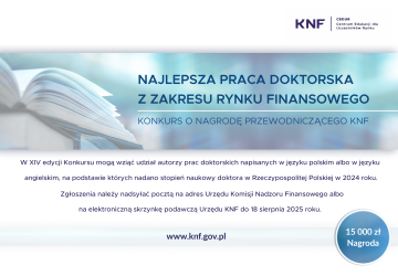 XIV edycja Konkursu o Nagrodę Przewodniczącego KNF