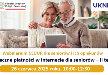 Webinar CEDUR dla seniorów i ich opiekunów
