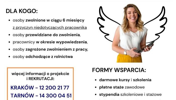 Dołącz do projektu „Rozwiń SKRZYDŁA!” i zmień swoją sytuację zawodową razem z Fundacją Rozwoju Kompetencji i Przedsiębiorczości PROAKTYWNI.