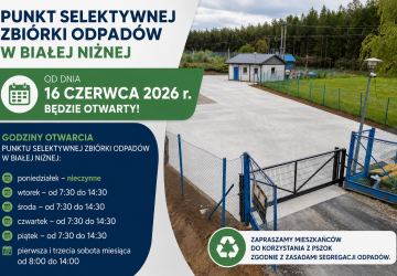 PSZOK w Białej Niżnej ponownie otwarty!