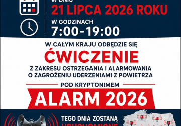 Ćwiczenie z zakresu ostrzegania i alarmowania ludności „ALARM 2026”.