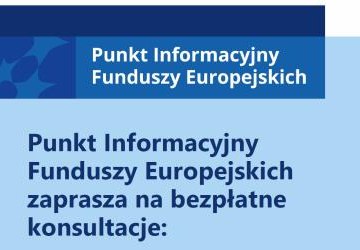 Punkt Informacyjny Funduszy Europejskich zaprasza na bezpłatne konsultacje